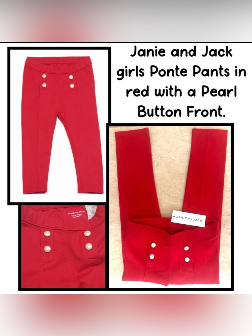 Janie and Jack girls ponte pants
